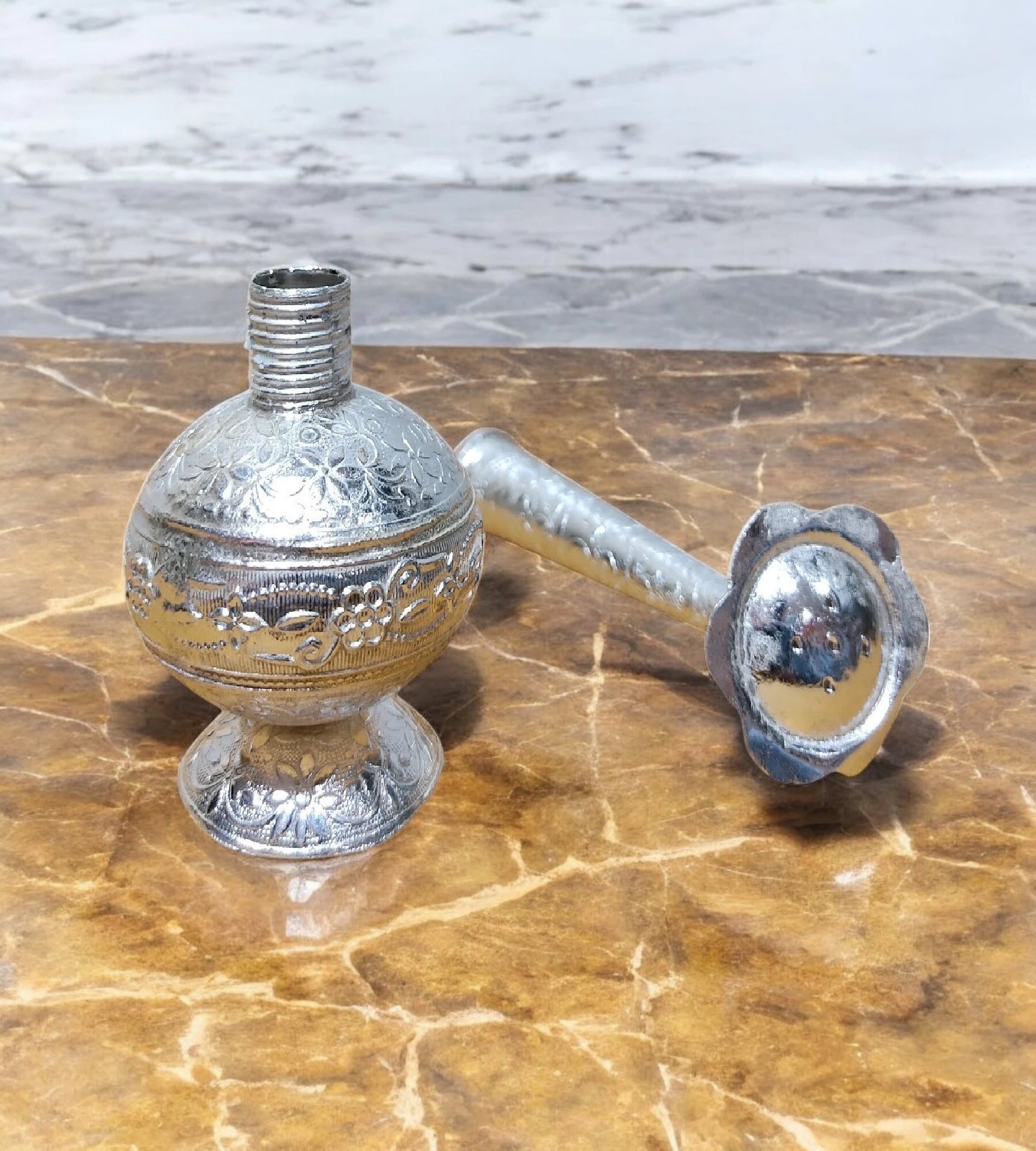 Sigaram Brass 6 Inch Rose Water Spinkler / Gulab Dani / Gangajal Spray For Wedding and Pooja Festival K4620