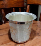 Sigaram German Silver 3 Inch Glass / Lota / Tumbler For Home Pooja Decor K4449