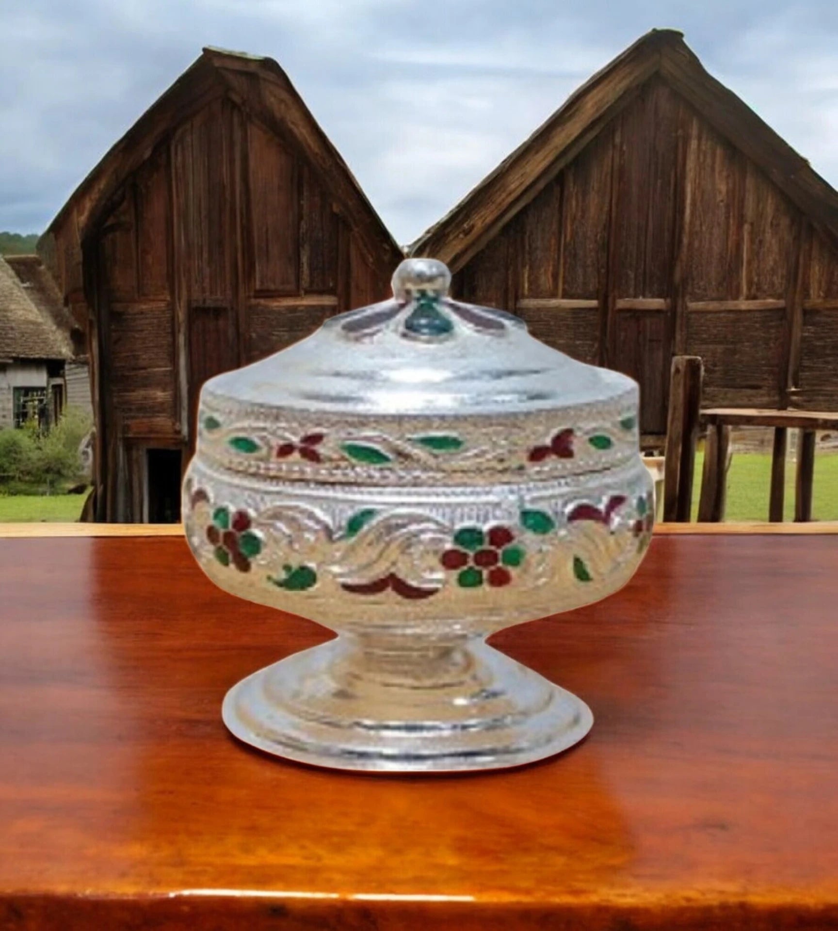 Sigaram Copper Meena Sindoor Kum Kum Cup For Home Pooja Festival K4584