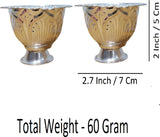Sigaram Brass 2 Inch Fancy Kum Kum Cup For Home Pooja Decor K4561