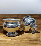 Sigaram Brass 2.8 Inch Plain Kum Kum Cup With Leg For Home Pooja Decor K4598