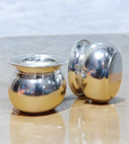 Sigaram Brass 2 Inch Plain Kum Kum Cup For Home Pooja Decor K4600