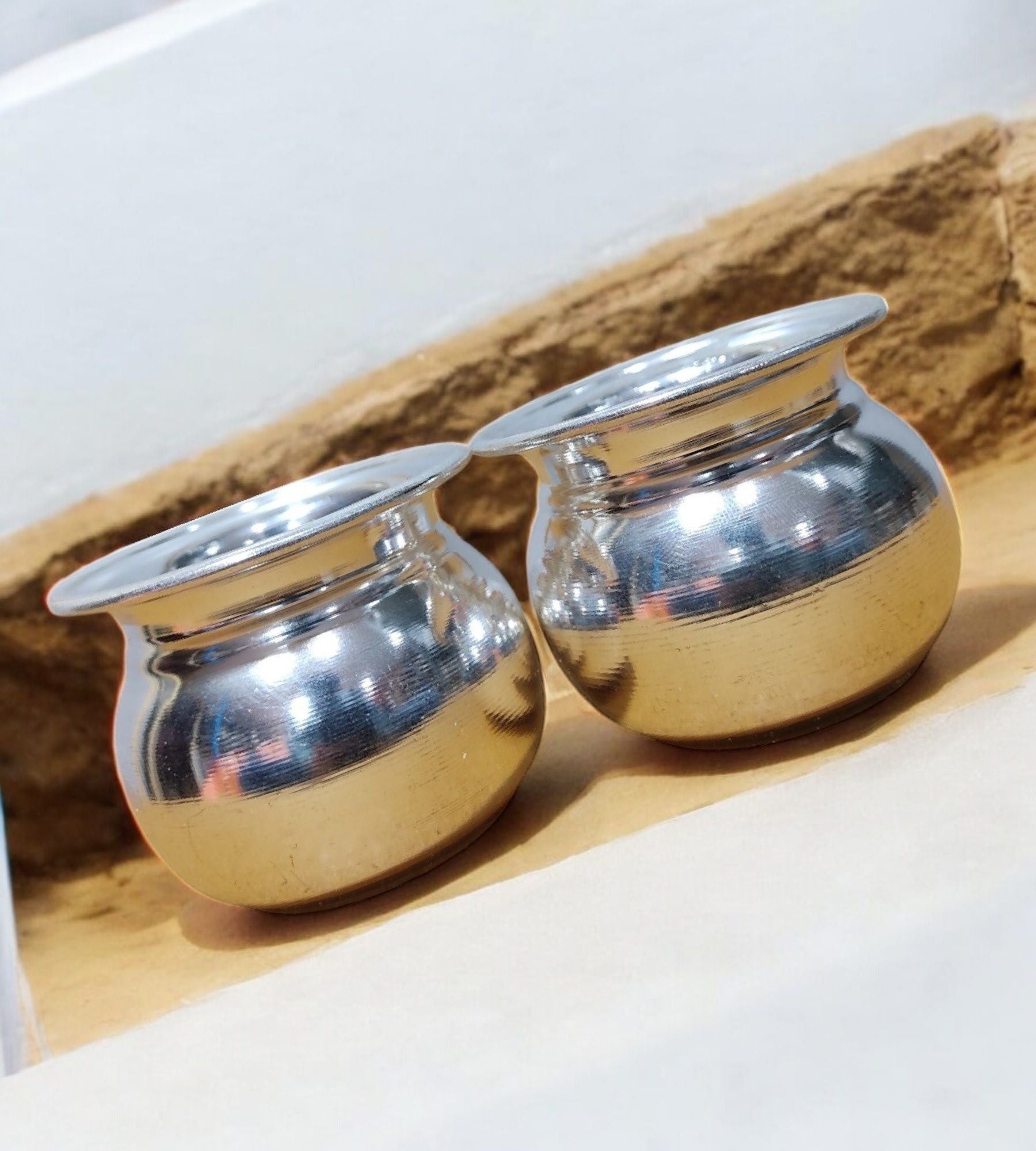 Sigaram Brass 2 Inch Plain Kum Kum Cup For Home Pooja Decor K4600