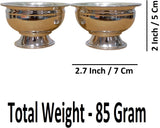Sigaram 2 Inch Brass Kum Kum Bharani Cup for Home Temple Pooja Decore K4708