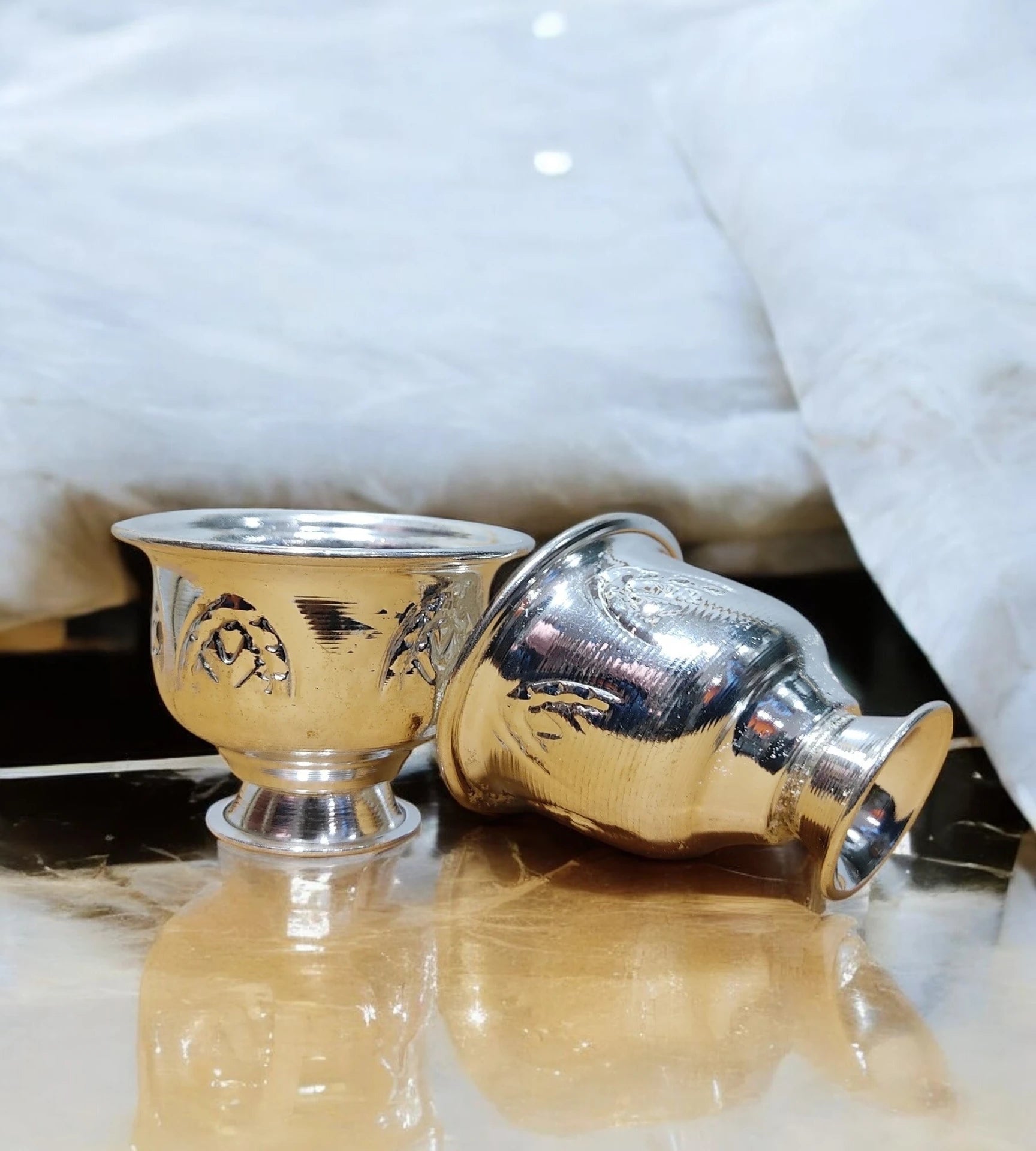 Sigaram Brass 2 Inch Kum Kum Bharani Cup For Home Pooja Decore K4560