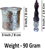 Sigaram 3 Inch German Silver Design Panchpatra for Home and Temple Pooja K4634