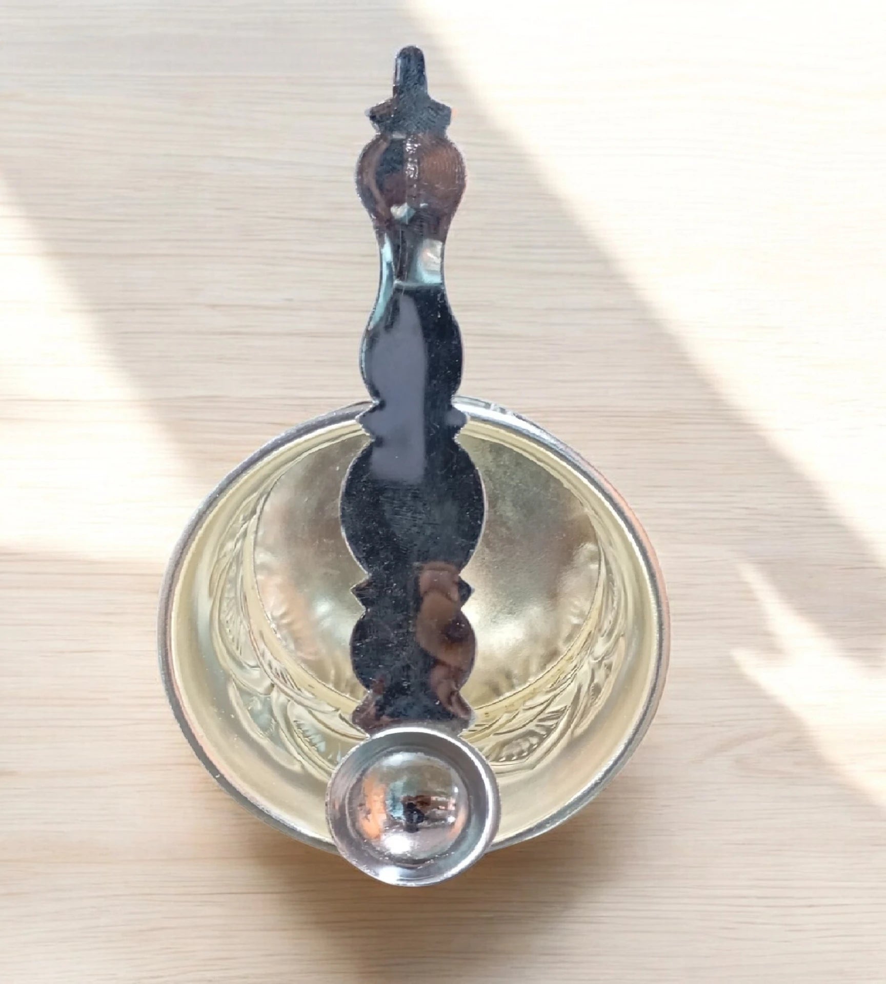 Sigaram 3 Inch German Silver Design Panchpatra for Home and Temple Pooja K4634