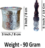 Sigaram 3 Inch German Silver Design Panchpatra for Home and Temple Pooja K4634