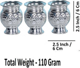 Sigaram 2Inch German Silver Kum Kum Cup For Home Pooja Decore K2517