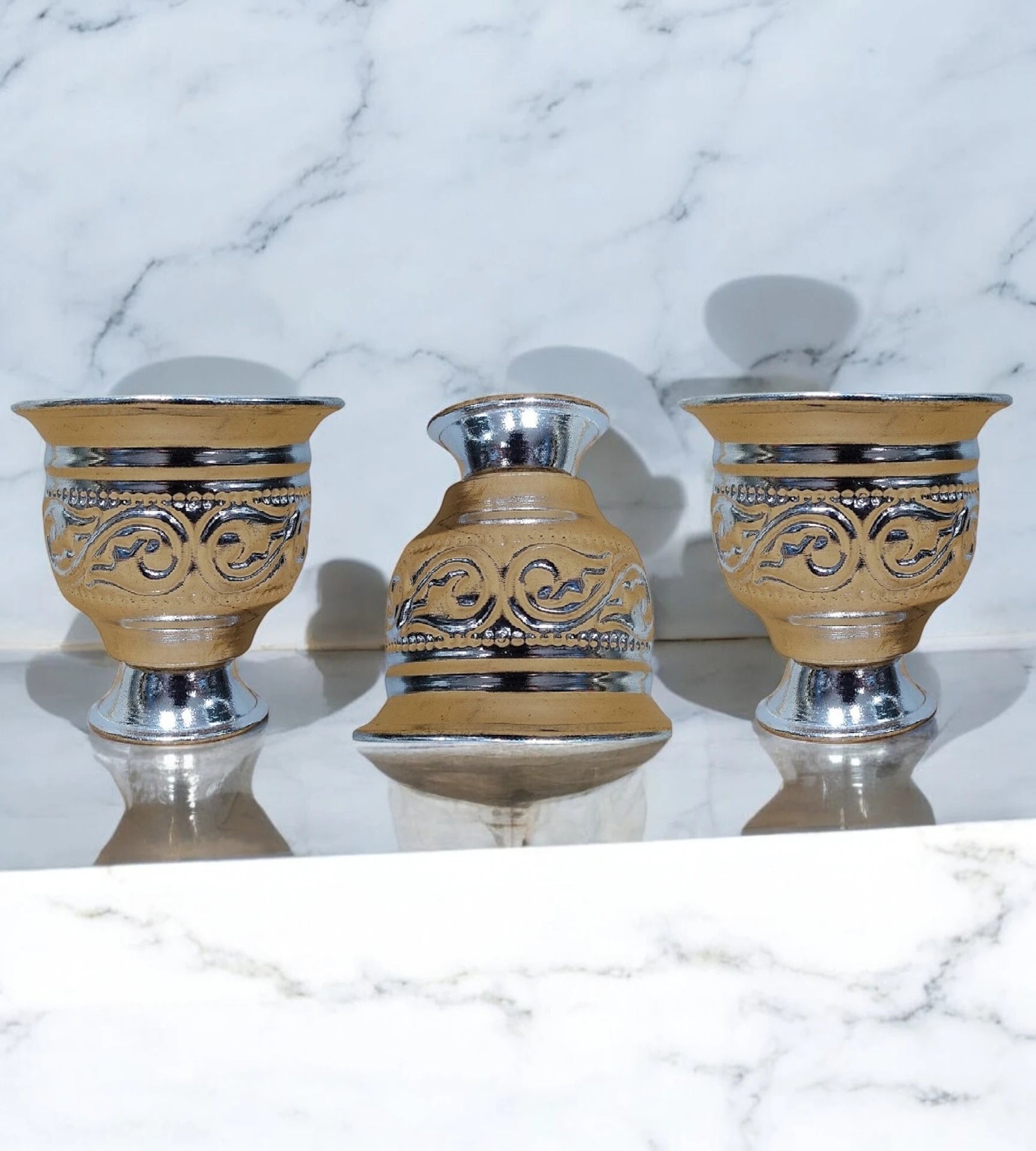 Sigaram 3 German Silver Kum Kum Barani is best for Home, Office and Temple Poojas K3117