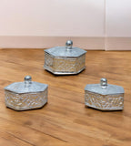 Sigaram Copper Hexagone Meena Sindoor Kum Kum Dabbi For Home Pooja Decor K4617