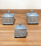 Sigaram Copper Square Shape Meena Sindoor Kum Kum Dabbi For Home Pooja Decor K4614