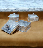Sigaram Copper Square Shape Meena Sindoor Kum Kum Dabbi For Home Pooja Decor K4614