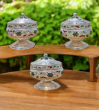 Sigaram Copper Meena Sindoor kum Kum Dabbi For Home Pooja Decor K4503
