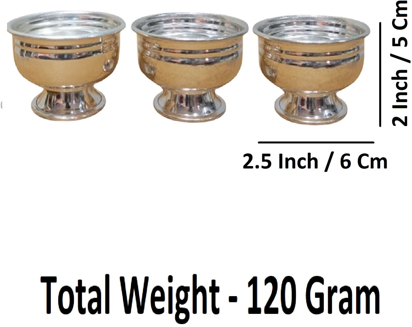 Sigaram German Silver 2 Inch Kum Kum Bharani Cup For Home Pooja Decore K4638