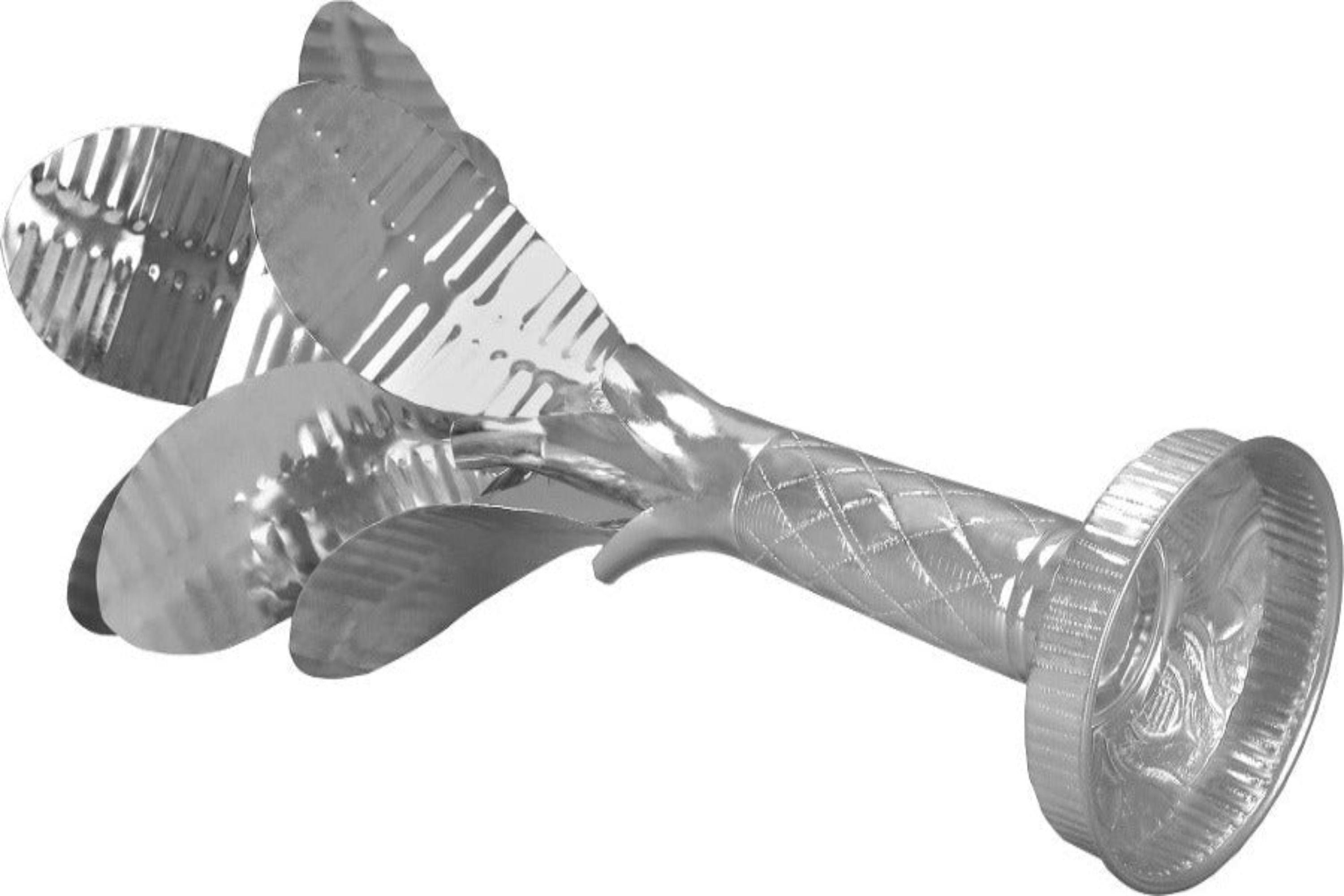 Sigaram 14.5 X 9 Inch German Silver Banana Tree For Pooja Decor K4164