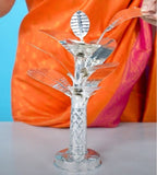 Sigaram 14.5 X 9 Inch German Silver Banana Tree For Pooja Decor K4164