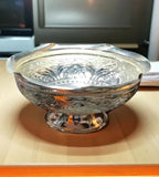 Sigaram 6.7x4 Inch Silver Plated Pooja Flower & Fruit Basket For Home Pooja Decor K4832