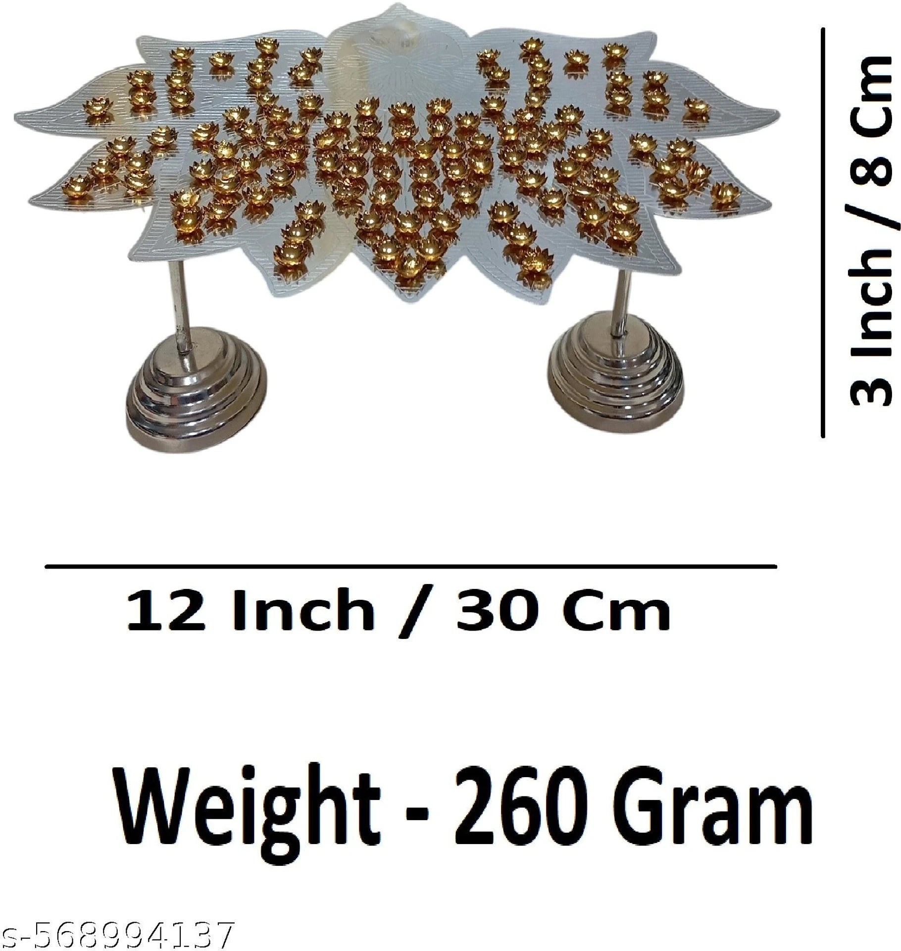 Sigaram Silver Plated Lotus Design 108 Flower Stand for Varamahalakshmi Pooja Festival K4748