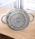 Sigaram 10 Inch Metal Wedding Tray with Hand For Pooja Festival & Wedding Ceremany K4686