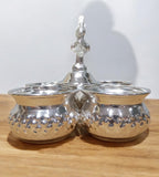 Sigaram Brass 4x4 Inch Peacock Handle 4Cup Panchwala for Home & Temple Pooja Decor K4707