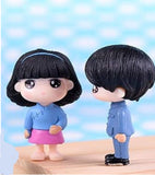 Cute Couple Figurin Cartoon Miniature Showpiece Statue For Gift,Lovers K4247