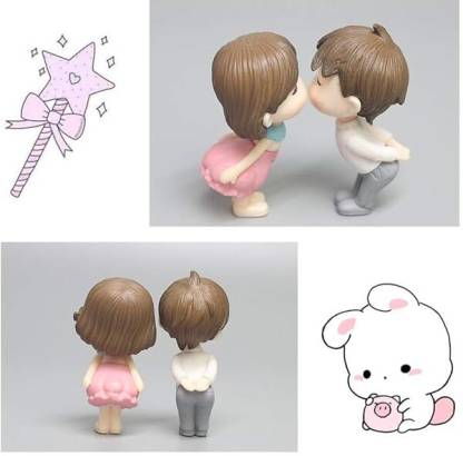 Cute Couple Figurin Cartoon Miniature Showpiece Statue For Gift,Lovers K4242