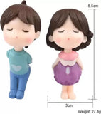 Cute Couple Figurin Cartoon Miniature Showpiece Statue For Gift,Lovers K4241