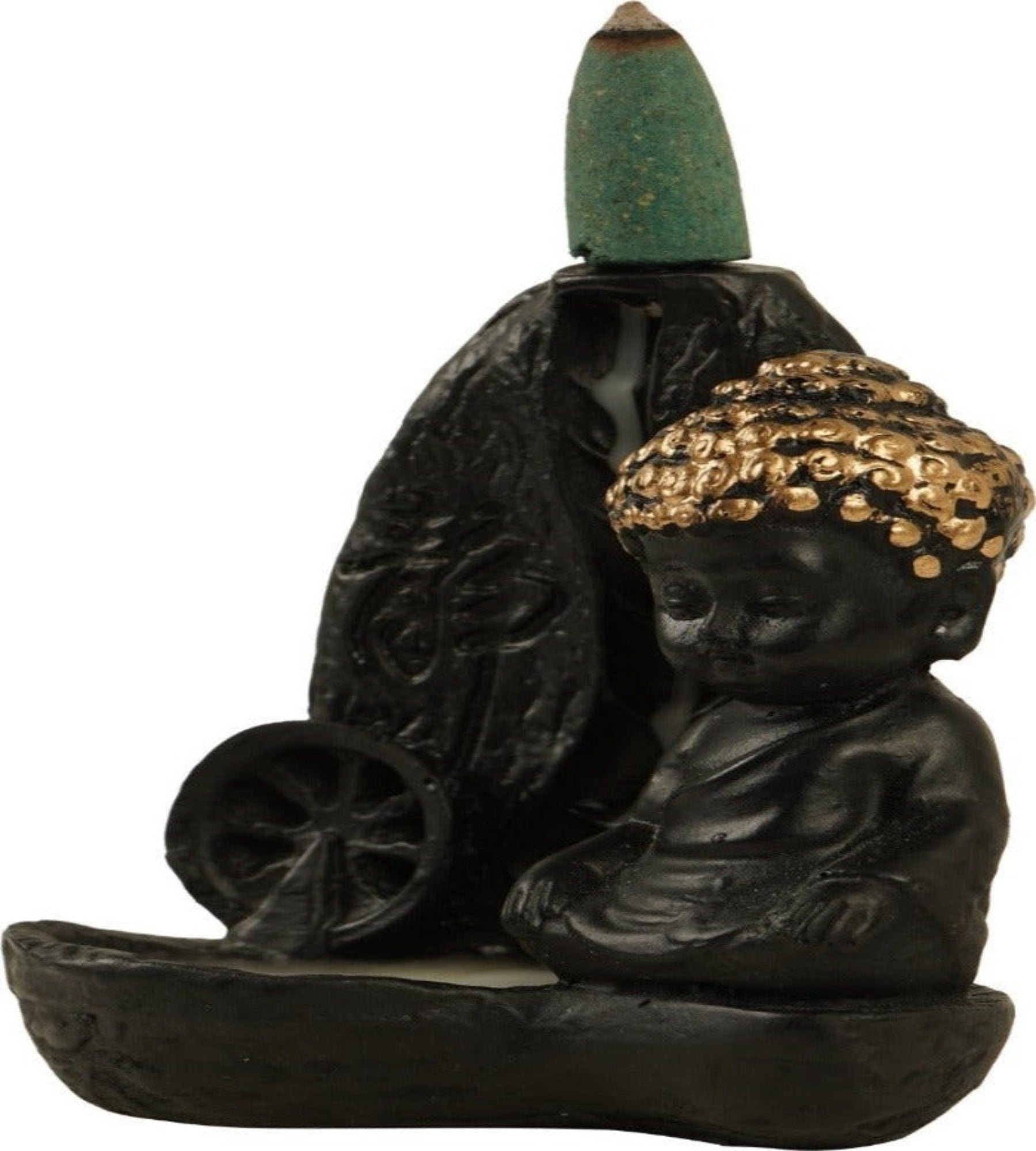 4X4 Inch Buddha Fog Backflow Scented Cone Burner for Home Puja Decor K4216