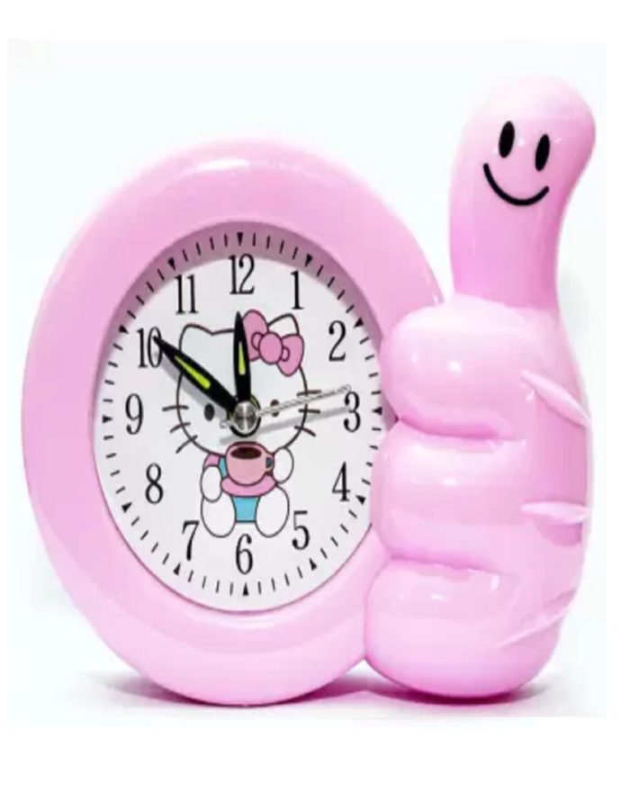 Pink Color 10 X 14Cm Analog Table Clock K3084