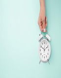 White Color 9 X 12Cm Analog Table Clock K3090