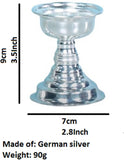 Sigaram 8X6 Cm Deepa Made by Pure German Silver For Pooja K4161