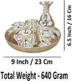 Sigaram German Silver Plain Kalash Set For Home and Pooja Festival K4659