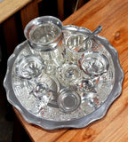 Sigaram Silver Plated 12 Inch Pooja Thali Arthi Set For Home Pooja Decore K4578