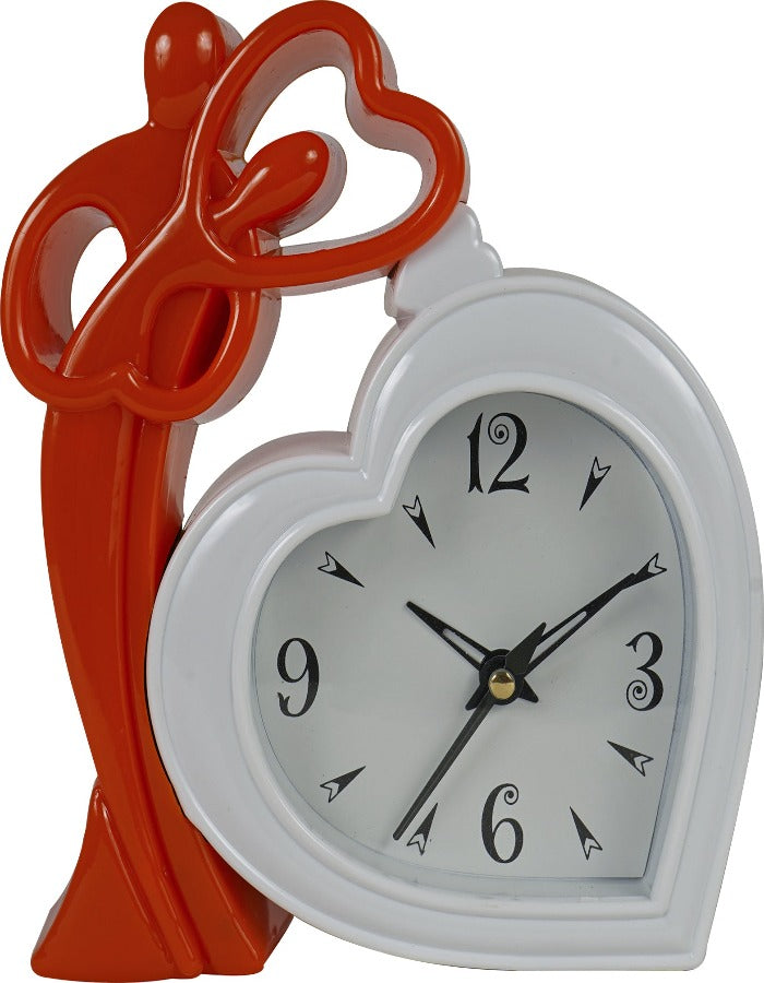 15x19 Cm Couple Heart Table Clock for Home Office College K4172