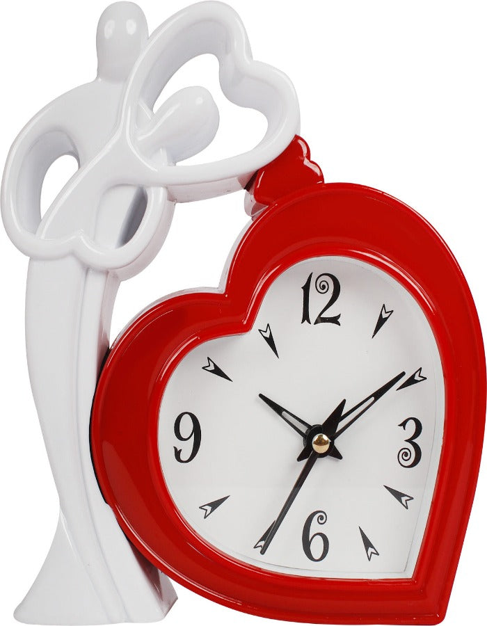 15x19 Cm Couple Heart Table Clock for Home Office College K4173