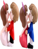Cute Couple Kiss Figurin Miniature Showpiece Statue For Gift,Lovers K4277