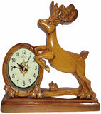 Analog Yellow Color Deer Table Clock K3921