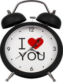Black Color 13 X 20Cm Analog Table Clock K3082