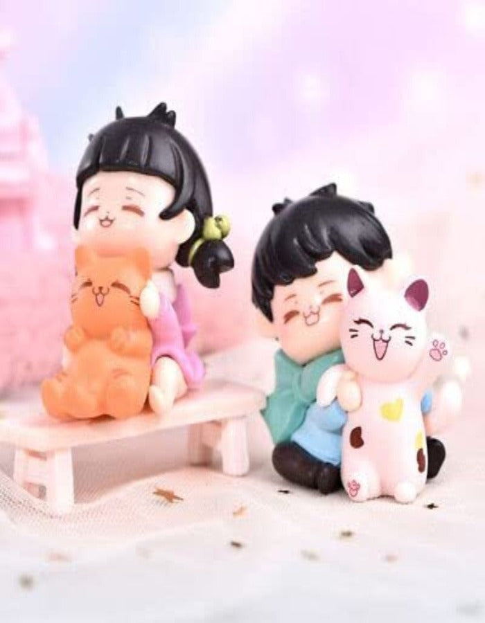 Cute Babys Hold Bear Figurin Miniature Showpiece Statue For Gift,Lovers K4244