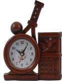 Tennis Bat and Ball with Penstand Maroon Wood Finish