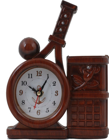 Tennis Bat and Ball with Penstand Maroon Wood Finish